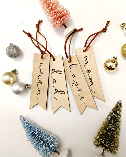 engraved stocking tags