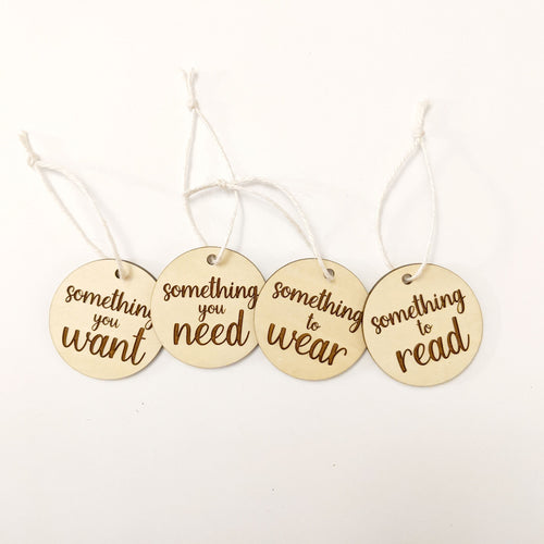 round something you want, need, wear and read tags